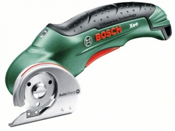 Bosch DIY Akku-Universalschneider Xeo, Ladegerät für Karton und Teppich (3,6 V, max. Schnittstärke 6mm) -